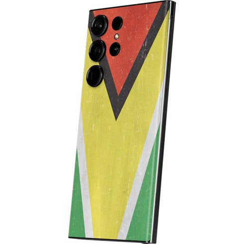 Guyana Flag Distressed Galaxy Skins